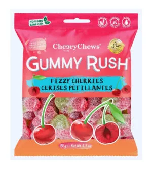 Gummy Rush Fizzy Cherries (12 x 90g)