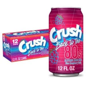 Crush Back to the 80s Electric Blue Razz Soda (12 x 355ml)
