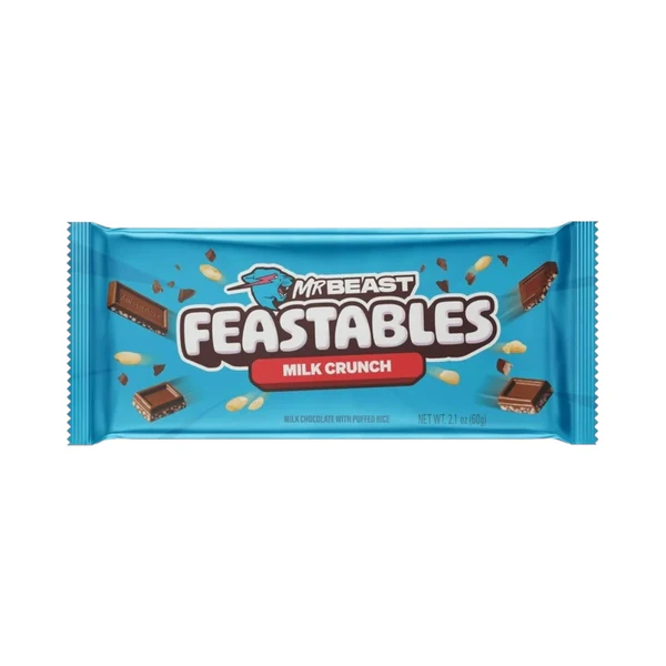 Mr Beast Feastables Milk Crunch Chocolate (10 x 60g)