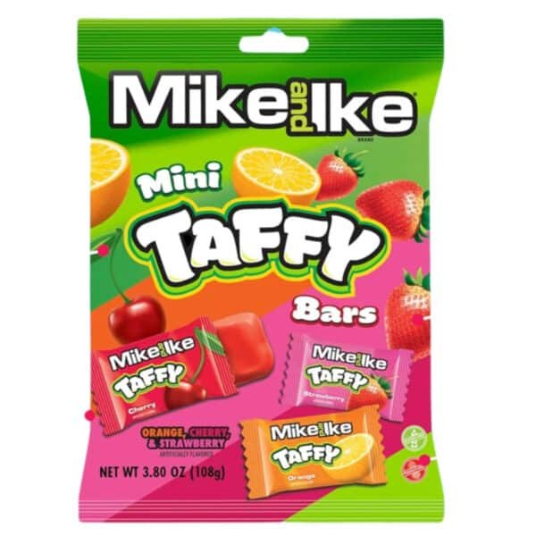 Mike and Ike Mini Taffy (10 x 108g)