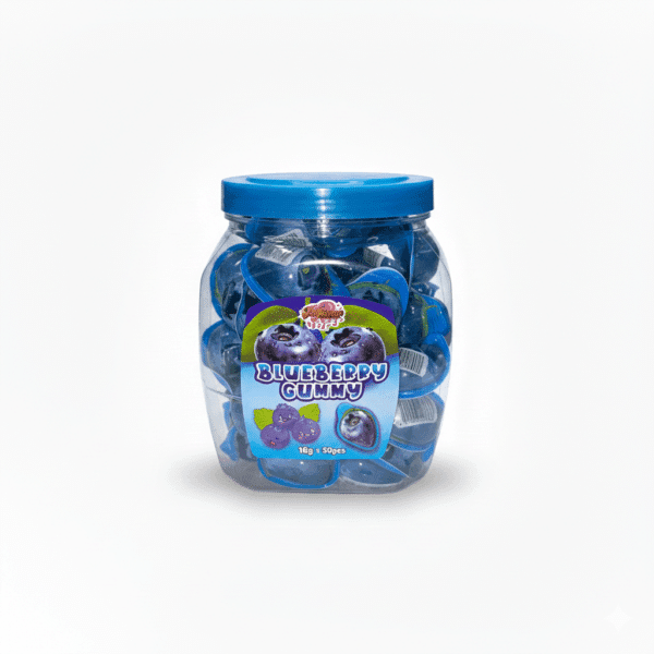 Blueberry Gummy Jellylicious Blueberry Jelly Filled Gummy (50 x 18g) - Halal