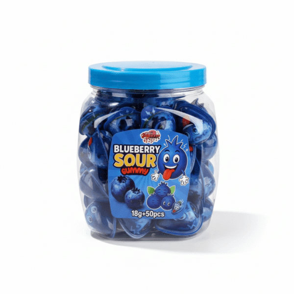 Jellylicious Sour Blueberry Jelly Filled Gummy (50 x 18g) - Halal