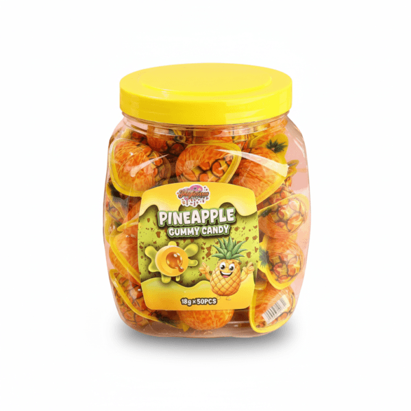 Pinapple Gummy Jellylicious Pineapple Jelly Filled Gummy (50 x 18g) - Halal