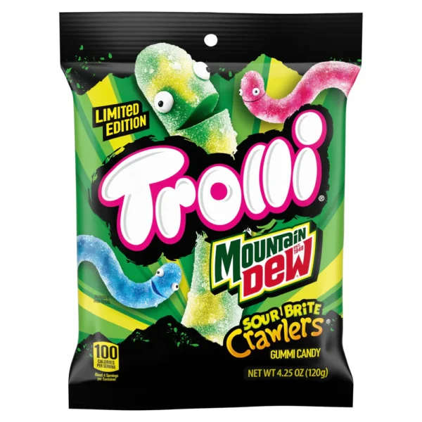 Trolli Mountain Dew Sour Brite Crawlers Trolli Mountain Dew Sour Brite Crawlers (12 x 120g) - USA