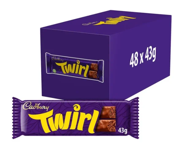 Cadbury Twirl Chocolate Bar (48 x 43g)