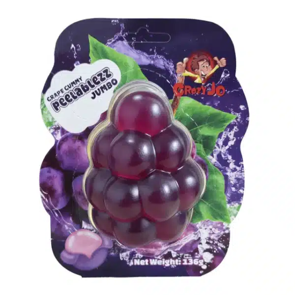 Crazy Jo Peelablezz Jumbo Grape Gummy (12 x 136g)