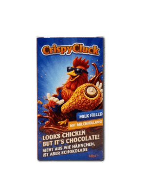 Crispy Cluck Fried Chicken Shaped Milk Chocolate with Milk Filling (48g)