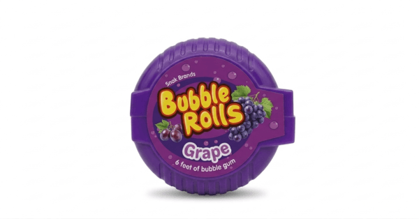 Bubble Rolls Bubble Gum Grape Flavour (12 x 56g)