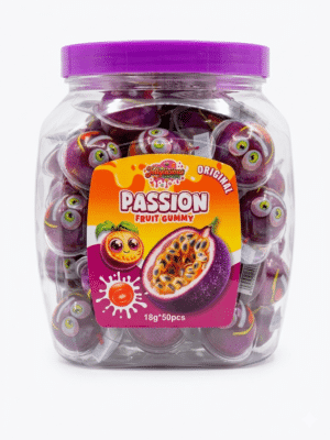 Jellylicious Passion Fruit Jelly Filled Gummy (50 x 18g) - Halal