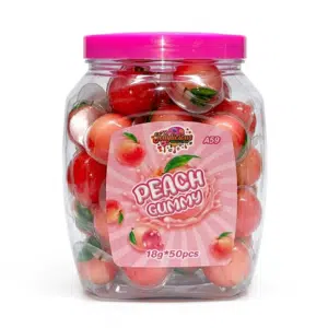 Jellylicious Peach Jelly Filled Gummy (50 x 18g) - Halal