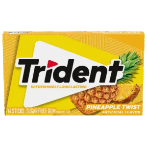 Trident Pineapple Twist Chewing Gum (14 Sticks x 12 Pack)