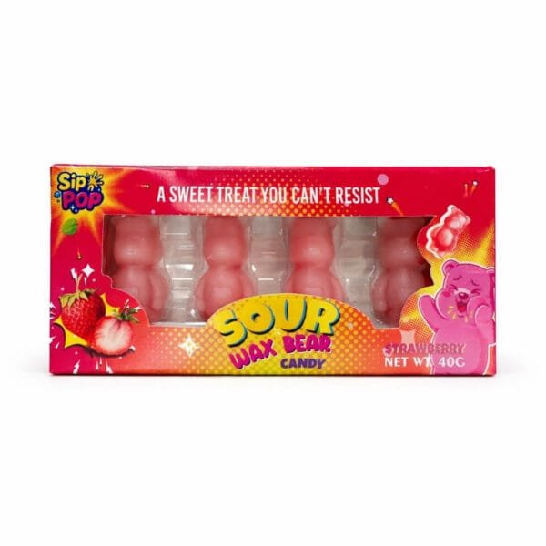 sip-n-pop-vegan-wax-candy-bear-sour-strawberry-flavour-pack-of-12-theatre-box-additional-image-2959-1100x1100 Sip n Pop Vegan Sour Bear Wax Candy Strawberry Flavour (12 x 40g)