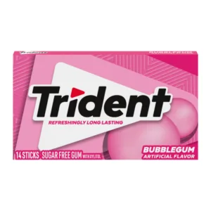 Trident Bubble Gum Chewing Gum (14 Sticks x 12 Pack)