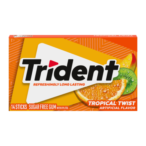 Trident Tropical Twist Chewing Gum (14 Sticks x 12 Pack)