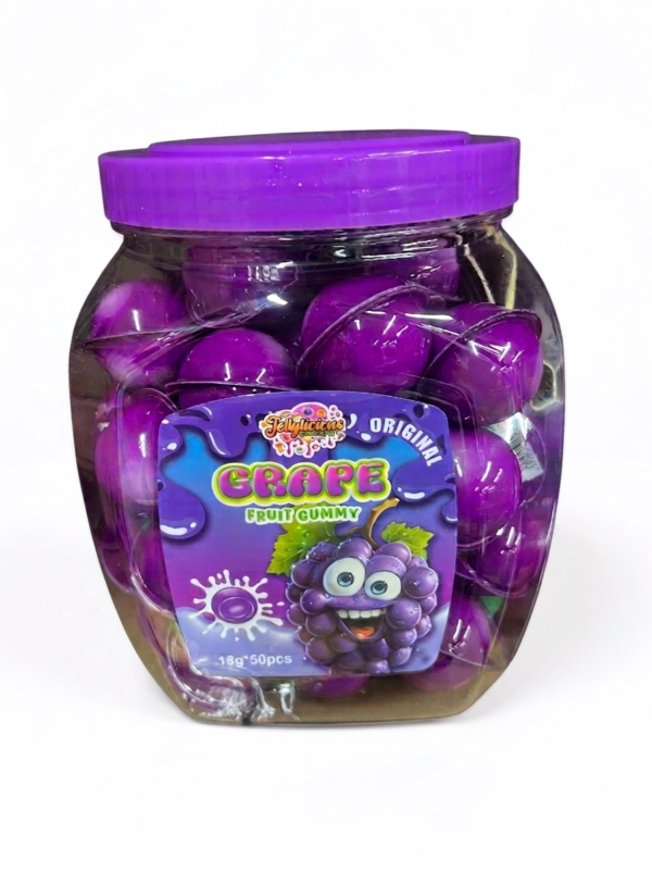 Jellylicious Jelly Grape Jellylicious Grape Fruit Jelly Filled Gummy (50 x 18g) - Halal
