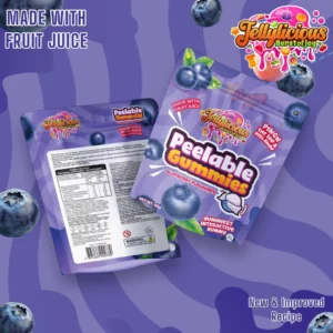 Jellylicious Blueberry Peelable Gummies (12 x 65g) - Halal