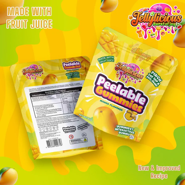 Jellylicious Mango Peelable Gummies (12 x 65g) - Halal