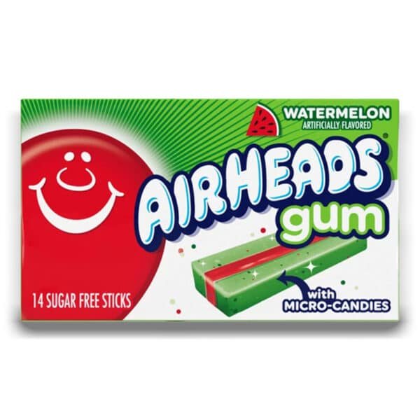 Airheads Gum Watermelon (14 Sticks x 12 Pack)