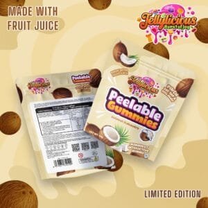Jellylicious Coconut Peelable Gummies (12 x 65g) - Halal