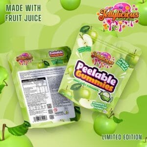 Jellylicious Green Apple Peelable Gummies (12 x 65g) - Halal