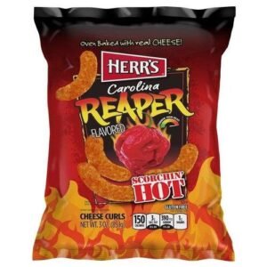 Herr's Carolina Reaper Flavoured Scorchin Hot Cheese Curls (42 x 28.4g)