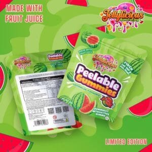 Jellylicious Watermelon Peelable Gummies (12 x 65g) - Halal