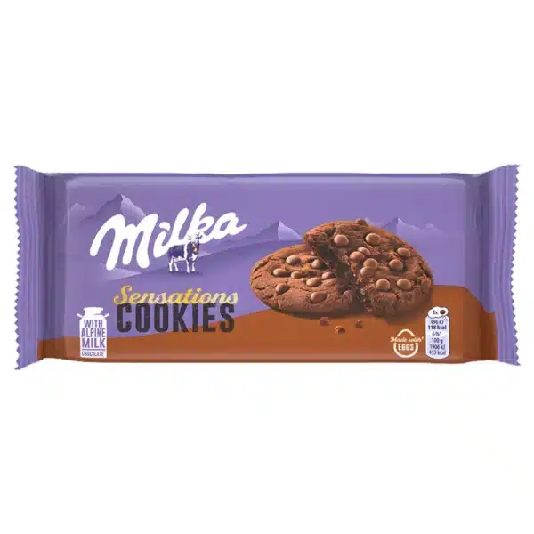 Milka-CookiesSensationsBiscuitswithSoftChocolateInterior-156g Milka Sensations Cookies with Soft Chocolate Filling (12 x 156g)