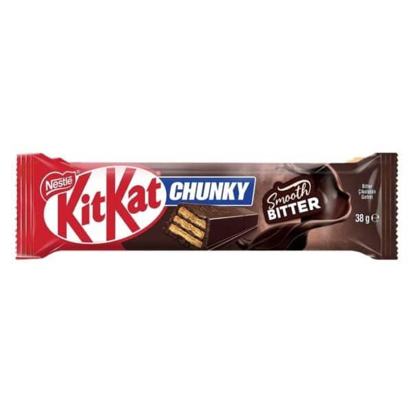 Nestle Kitkat Chunky Smooth Bitter 38Gm Nestle Kitkat Chunky Smooth Bitter Chocolate (12 x 38G)