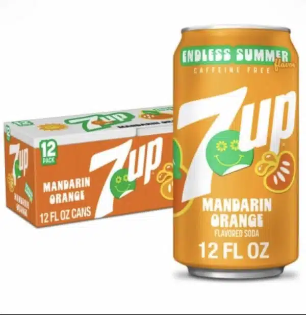 7UP Mandarin Orange Endless Summer Soda (12 x 355ml)