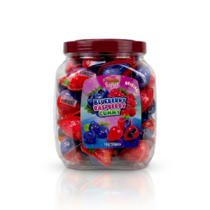 Jellylicious Blueberry Raspberry Jellylicious Blueberry Raspberry Fruit Jelly Filled Gummy (50 x 18g) - Halal
