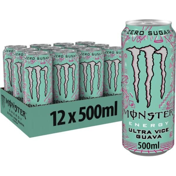 Monster Energy Drink Ultra Vice Guava 12 x 500ml Monster Energy Ultra Vice Guava (12 x 500ml)