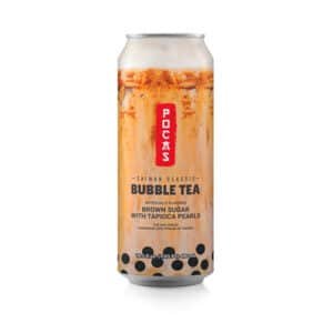 Pocas Bubble Tea Brown Sugar Flavour With Tapioca (24 x 490ml) - Taiwan