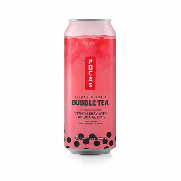 Pocas_Bubble_Tea_Strawberry_Flavour_490ml Pocas Bubble Tea Strawberry Flavour With Tapioca (24 x 490ml) - Taiwan