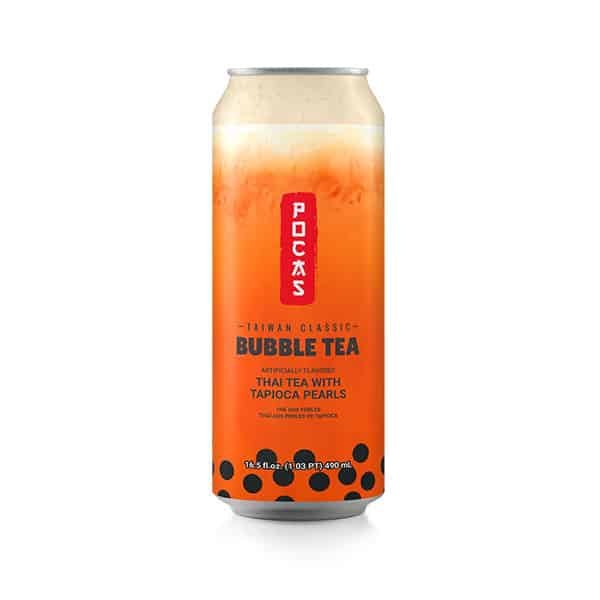 Pocas_Bubble_Tea_Thai_Tea_Flavour_490ml Pocas Bubble Tea Thai Tea Flavour With Tapioca (24 x 490ml) - Taiwan