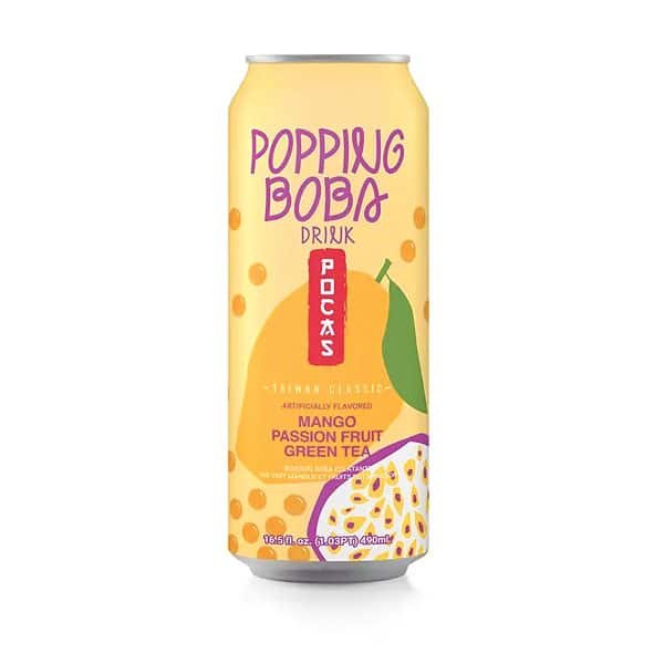 Pocas_Popping_Boba_Mango_Passion_Fruit_Green_Tea_490ml Pocas Popping Boba Mango Passion Fruit Green Tea (24 x 490ml) - Taiwan