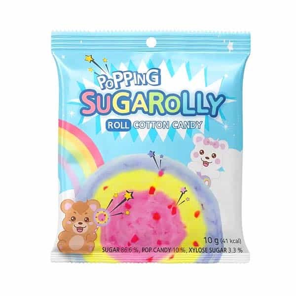 Sugarpolly Popping Roll Cotton Candy (10 x 10g) - Korea
