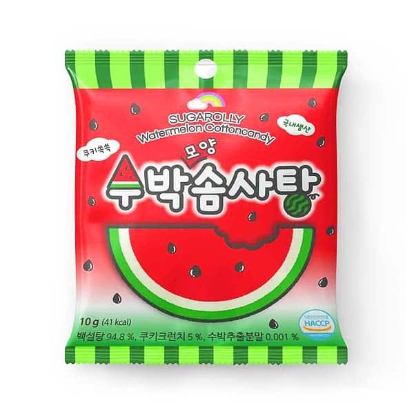 Sugarpolly Watermelon Cotton Candy (10 x 10g) - Korea