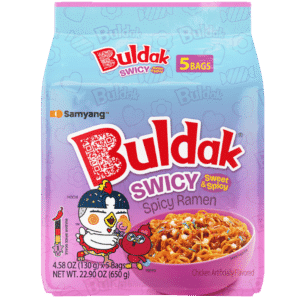 Samyang Buldak Swicy Flavour Sweet & Spicy Ramen Noodles (5 x 135g)