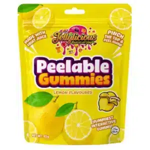Jellylicious Lemon Peelable Gummies (12 x 65g) - Halal